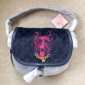 Y2K Juicy Couture Navy Quilted Shoulder Bag!